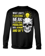 Electrician Lights Flickering Crewneck Sweatshirt tile