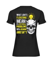 Electrician Lights Flickering Premium Fit Ladies Tee tile