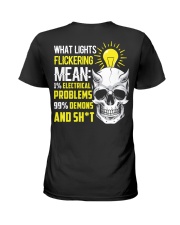 Electrician Lights Flickering Ladies T-Shirt tile