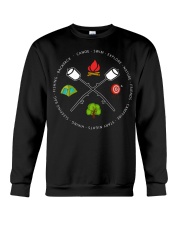 Canoe Swim Explore Nature Friends Campfire Crewneck Sweatshirt thumbnail