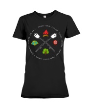 Canoe Swim Explore Nature Friends Campfire Premium Fit Ladies Tee thumbnail