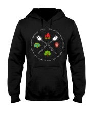 Canoe Swim Explore Nature Friends Campfire Hooded Sweatshirt thumbnail