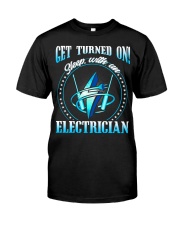 Electrician Turned On Premium Fit Mens Tee tile