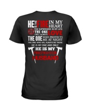 He Is My Firefighter Husband Ladies T-Shirt tile