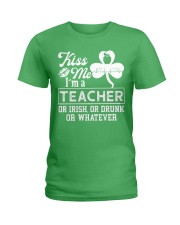 Kiss Me I'm A Teacher Tee Ladies T-Shirt tile