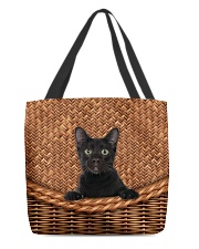 Black Cat Rattan All-over Tote back