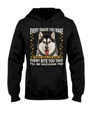 Alaskan Malamute Watching Hooded Sweatshirt tile