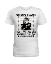 Siberian Husky Follow You Ladies T-Shirt tile