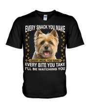 Cairn Terrier 1 Watching V-Neck T-Shirt tile