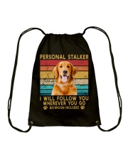 Golden Retriever Personal Stalker Drawstring Bag tile