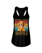 Golden Retriever Personal Stalker Ladies Flowy Tank tile
