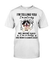 Australian Shepherd A Baby Premium Fit Mens Tee tile