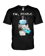 Border Collie Ew People V-Neck T-Shirt tile