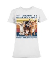 Chihuahua Make Me Happy Premium Fit Ladies Tee tile