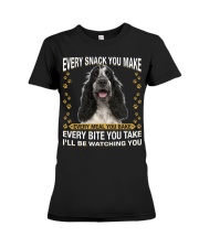 Cocker Spaniel 1 Watching Premium Fit Ladies Tee tile