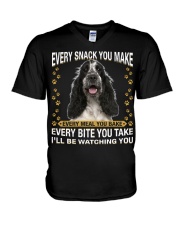 Cocker Spaniel 1 Watching V-Neck T-Shirt tile
