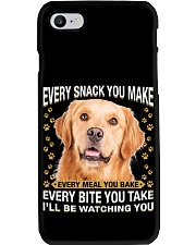 Golden Retriever Watching Phone Case tile