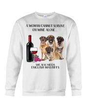 She Also Needs English Mastiff Crewneck Sweatshirt tile