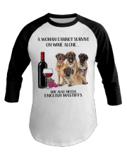 She Also Needs English Mastiff Baseball Tee tile