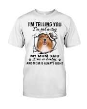 Rough Collie A Baby Premium Fit Mens Tee tile