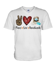 Lhasa Apso Handwash V-Neck T-Shirt tile