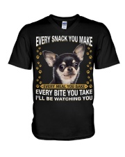 Chihuahua 2 Watching V-Neck T-Shirt tile