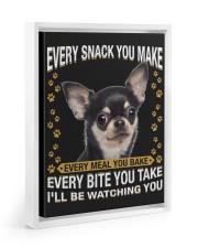 Chihuahua 2 Watching Floating Framed Canvas Prints White tile