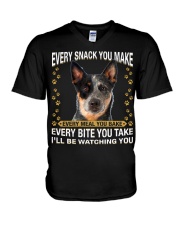 Australian Cattle Dog 2 Watching V-Neck T-Shirt tile