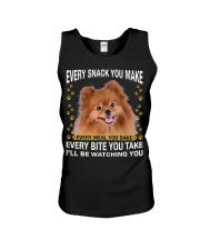 Pomeranian 1 Watching Unisex Tank tile