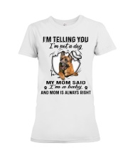 German Shepherd A Baby Premium Fit Ladies Tee tile