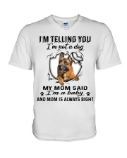 German Shepherd A Baby V-Neck T-Shirt tile