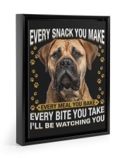 Bullmastiff 1 Watching Floating Framed Canvas Prints Black tile