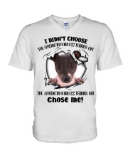 The American Hairless Terrier Life Chose Me V-Neck T-Shirt tile
