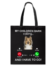 Shetland Sheepdog Calling Tote Bag tile