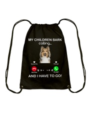 Shetland Sheepdog Calling Drawstring Bag tile