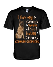 German Shepherd Goofy V-Neck T-Shirt tile
