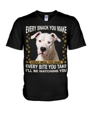 Dogo Argentino 1 Watching V-Neck T-Shirt tile