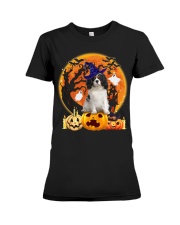 Cavalier King Charles Spaniel Halloween Premium Fit Ladies Tee tile
