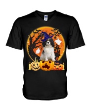 Cavalier King Charles Spaniel Halloween V-Neck T-Shirt tile