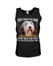 Bearded Collie Watching Unisex Tank tile