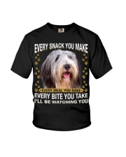Bearded Collie Watching Youth T-Shirt tile