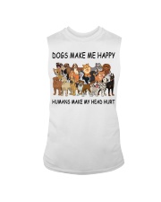 Dogs Make Me Happy Humans Make My Head Hurt Sleeveless Tee tile