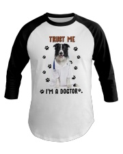Border Collie Dogtor Baseball Tee tile