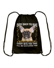 French Bulldog Watching Drawstring Bag tile