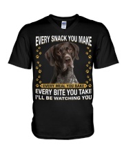 German Shorthaired Pointer 1 Watching V-Neck T-Shirt tile
