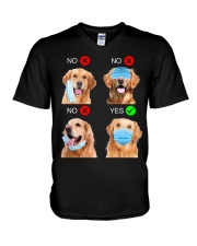 Golden Retriever Right V-Neck T-Shirt tile
