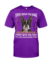 Boston Terrier 1 Watching Classic T-Shirt front
