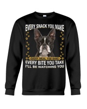 Boston Terrier 1 Watching Crewneck Sweatshirt tile