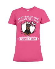 Found A Paw Doberman Pinscher Premium Fit Ladies Tee tile