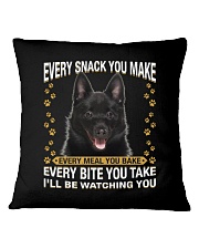 Schipperke Watching Square Pillowcase tile